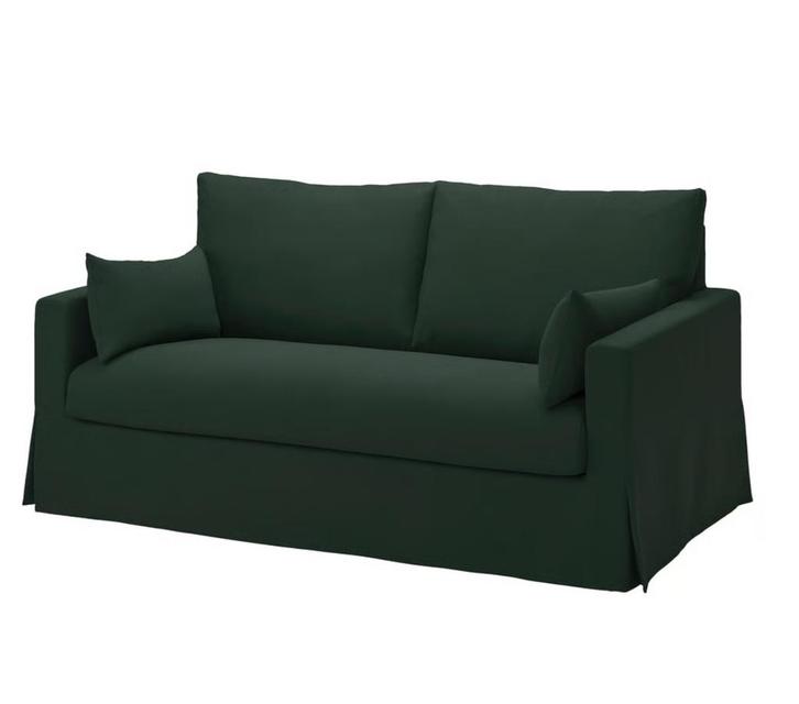 HYLTARP Hoes 2-zitsbank, Tallmyra donkergroen €239, Huis en Inrichting, Overige Huis en Inrichting, Zo goed als nieuw, Ophalen of Verzenden