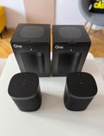 Sonos One Zwart x2, Ophalen of Verzenden, Zo goed als nieuw, Sonos, 120 watt of meer