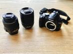 Nikon D3000 spiegelreflexcamera + 2 Nikon lenzen, Audio, Tv en Foto, Spiegelreflex, 10 Megapixel, 4 t/m 7 keer, Zo goed als nieuw