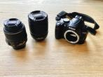 Nikon D3000 spiegelreflexcamera + 2 Nikon lenzen, Spiegelreflex, 10 Megapixel, 4 t/m 7 keer, Zo goed als nieuw