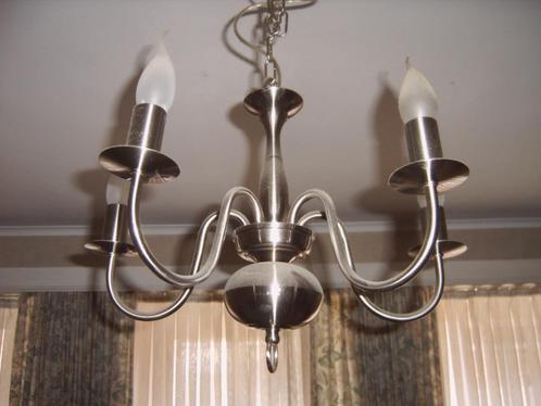 kroonluchter met 5 lichtpunten, Huis en Inrichting, Lampen | Kroonluchters, Zo goed als nieuw, Metaal, Ophalen