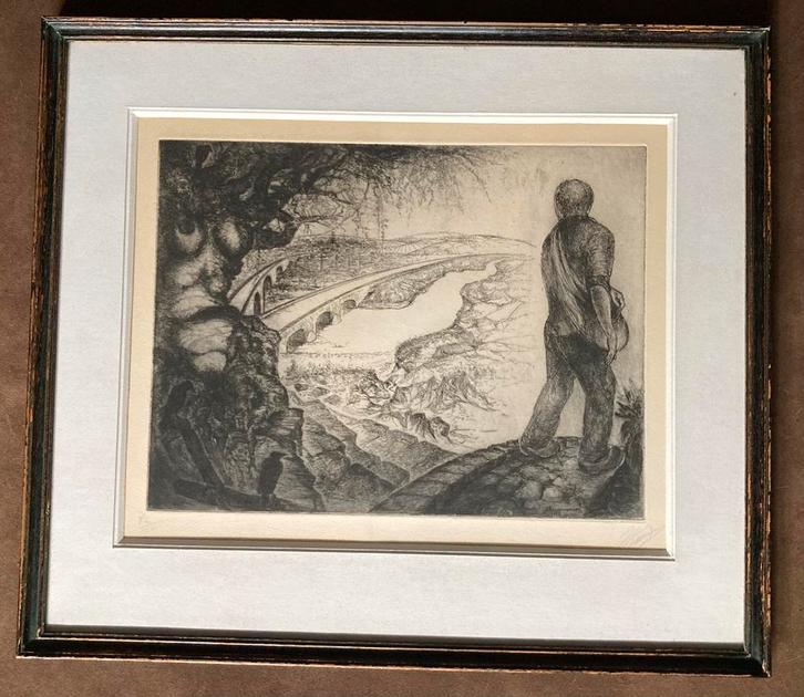 Ets Jef Keustermans, Antiek en Kunst, Kunst | Etsen en Gravures, Ophalen