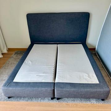 IKEA ESPEVÄR Lit Boxspring sans matelas 180x200cm Px nf 499€, Gris, Comme neuf, Enlèvement, 180 cm