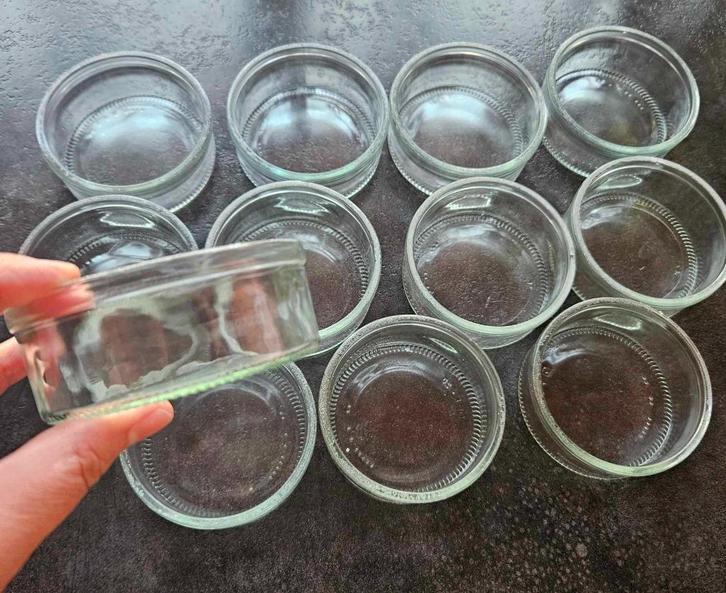 Lot 12 raviers ramequins en verre pot bocaux, Huis en Inrichting, Keuken | Servies, Gebruikt, Kom(men), Glas, Ophalen of Verzenden