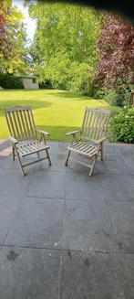Twee tuinstoelen massief Teak., Tuin en Terras, Tuinstoelen, Ophalen