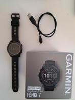 Garmin Fenix 7 Pro Sapphire Solar, Handtassen en Accessoires, Sporthorloges, Zwart, Ophalen of Verzenden, Zo goed als nieuw, Garmin Fenix