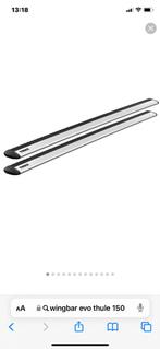 Thule Wingbar evo 7115 gevraagd. 150 cm lang aub, Enlèvement