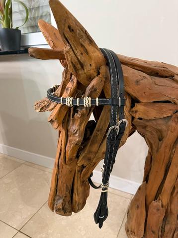 Nieuw zwart lederen westernhoofdstel COB & FULL beschikbaar voor biedingen