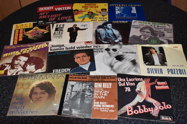 45t's  "nostalgische vinyljaren 60/70/80", Cd's en Dvd's, Vinyl Singles, Zo goed als nieuw, Single, Pop, 7 inch, Ophalen of Verzenden