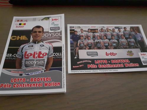 POSTKAARTEN-Lotto-Bodysol Pôle Continental Wallon 2011, Sports & Fitness, Cyclisme, Comme neuf, Enlèvement ou Envoi