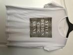 Witkleurige t-shirt km met print 1 x gedragen, in perfecte s, Kleding | Dames, Maat 42/44 (L), Wit, Zo goed als nieuw, Korte mouw