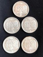 5x Zilveren 100 Frank België (Vier Koningen) – 1948-1951, Postzegels en Munten, Zilver, Zilver, Verzenden, Setje