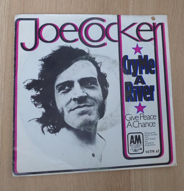 7"  Joe Cocker ‎– Cry Me A River, CD & DVD, Vinyles Singles, Utilisé, Single, Rock et Metal, 7 pouces, Enlèvement ou Envoi