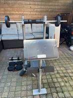 Complete Domyos BM210 Fitnessbank + Gewichten Set, Sport en Fitness, Fitnessmaterialen, Ophalen, Zo goed als nieuw, Fitnessbank