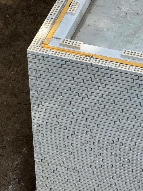 Witte gevelsteen Blanco Textured van Heylen Ceramics, Doe-het-zelf en Bouw, Metselstenen, Nieuw, Bakstenen, Ophalen of Verzenden