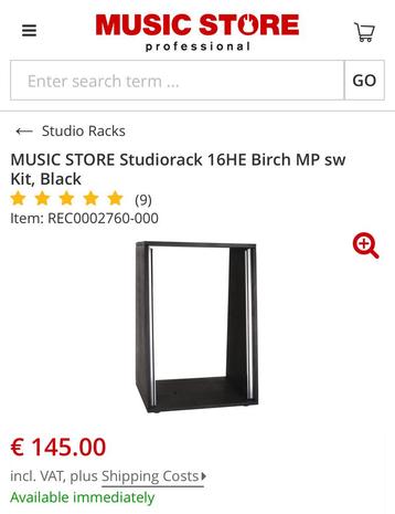 Studio rack op wielen beschikbaar voor biedingen
