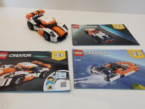 Lego 31089: 3in1 Wit-oranje race-auto, Kinderen en Baby's, Speelgoed | Duplo en Lego, Zo goed als nieuw, Lego, Complete set, Ophalen of Verzenden