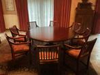 Klassieke ronde eettafel,doorsnede 170 cm,mahomie rood, Huis en Inrichting, Ophalen, Zo goed als nieuw, Vijf personen of meer