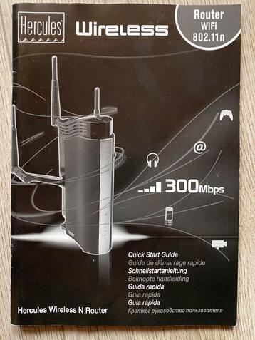 Manuel pour routeur Wifi Hercules Wireless + CD, px : 4€ beschikbaar voor biedingen