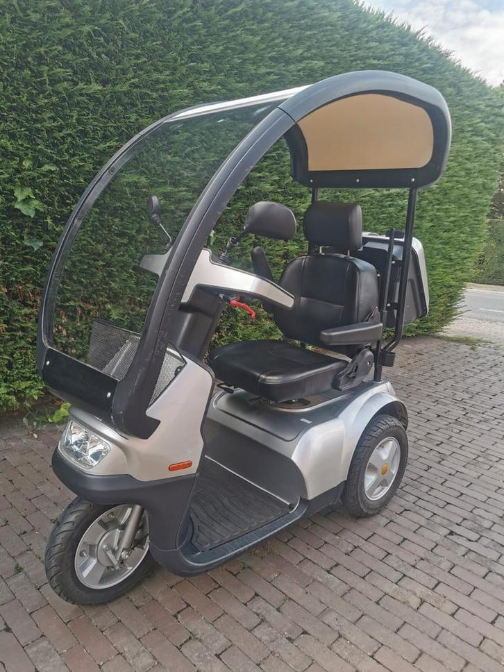 Scootmobiel overdekt afiscooter-S elektrische scooter, Diversen, Rolstoelen, Zo goed als nieuw, Elektrische rolstoel, Inklapbaar