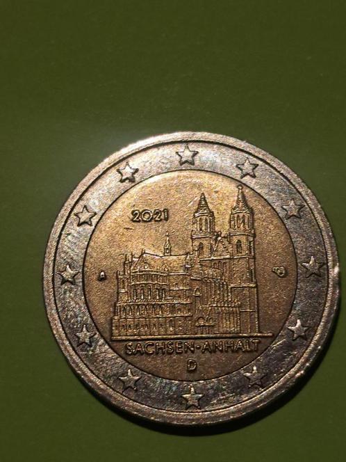 2021 A Duitsland 2 euro Sachsen-Anhalt Berlin (misslag?), Postzegels en Munten, Munten | Europa | Euromunten, Losse munt, 2 euro