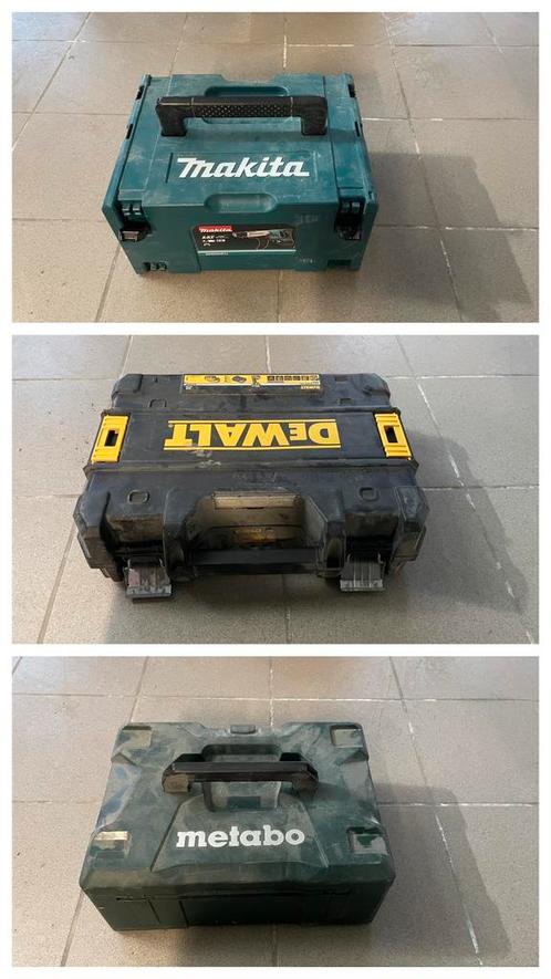Boites de rangement Dewalt, Makita, Metabo, Doe-het-zelf en Bouw, Gereedschap | Machine-onderdelen en Toebehoren, Zo goed als nieuw