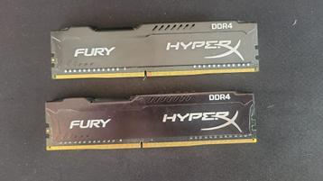 HyperX Fury DDR4 16GB (2x8GB) 2400 MHz CL15 beschikbaar voor biedingen