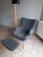 Loungezetel met pouf, Ophalen, Zo goed als nieuw