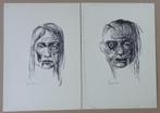 MAX SELEN / LOT 2 STUKS / ZW-W LITHO / 50x35cm / SIG + MAPJE, Antiek en Kunst, Ophalen of Verzenden