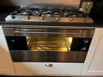 Gasfornuis + electrische oven 90cm SMEG beschikbaar voor biedingen