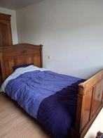 bed - nachttafel, Huis en Inrichting, Slaapkamer | Bedden, Ophalen, Gebruikt, Bruin, 190 cm of minder