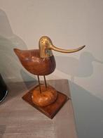 Grand canard en bois d'olivier et laiton.  Annees 60,70 VINT, Enlèvement ou Envoi