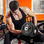 Ensemble de plaques de musculation en fonte Amonax 2 x 2,5 k, Sports & Fitness, Envoi, Neuf, Plaques d'haltères