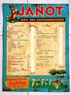 panneau en métal rare distillerie JANOT Paris Bruxelles, Collections, Enlèvement ou Envoi, Utilisé, Panneau publicitaire