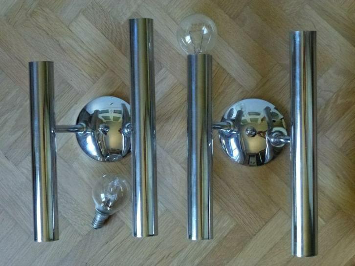 Paire d'appliques Gaetano Sciolari vintage 60' pour Meurop, Enlèvement, Utilisé, Métal, Sixties