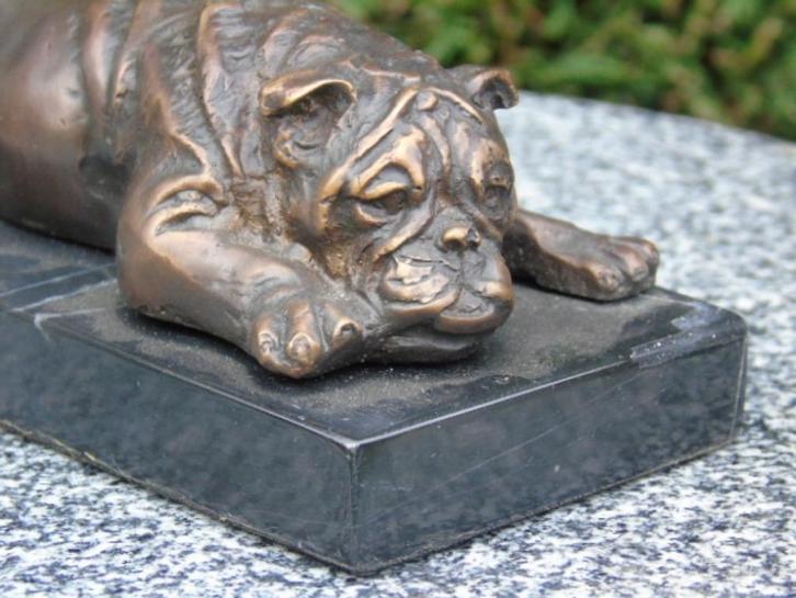 Hondenboule Engelse mastiff in brons, Antiek en Kunst, Antiek | Brons en Koper, Brons, Ophalen