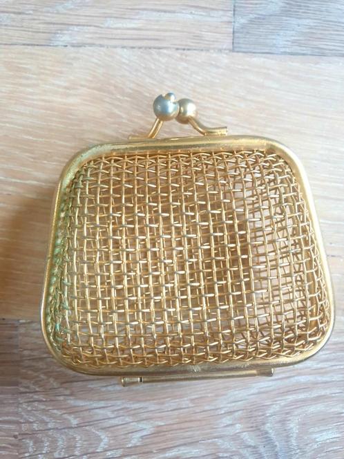 Vintage koper portemonnee - heel uniek, Handtassen en Accessoires, Portemonnees, Zo goed als nieuw, Ophalen of Verzenden