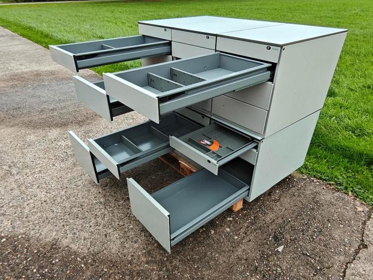 Stalen ladeblokken voor bv werkbank, opslag, gereedschappen, Huis en Inrichting, Kasten | Roldeurkasten en Archiefkasten, Gebruikt