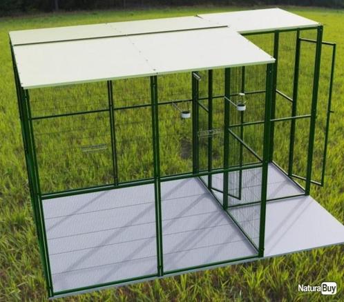 Volière jardin 2x2x2 m + SAS 1x1x2 m perruche inséparable, Dieren en Toebehoren, Vogels | Hokken en Kooien, Nieuw, Volière, Metaal