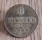 6 kreuzer François Joseph 1st 1849 zilver  fdc, Postzegels en Munten, Ophalen of Verzenden, Zilver
