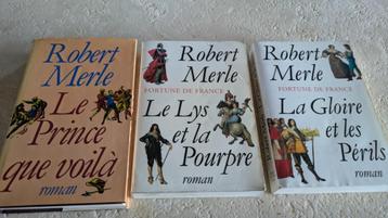 3 romans de Robert Merle (grand format de livres) pour 3€. disponible aux enchères