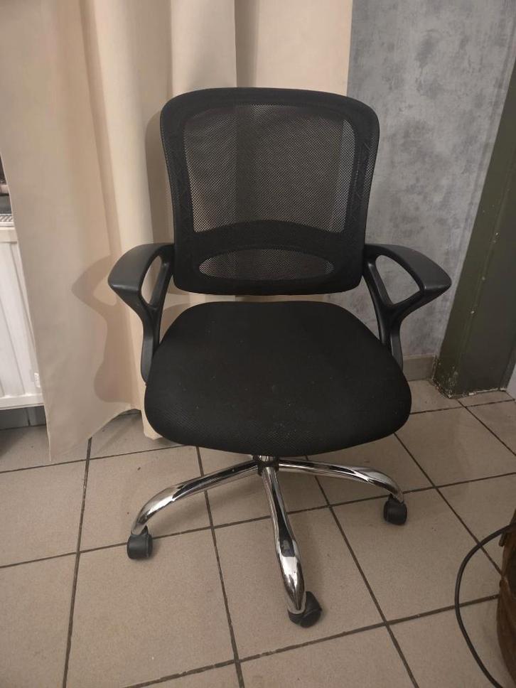 ergonomische bureaustoel met rugleuning van mesh, Huis en Inrichting, Bureaustoelen, Gebruikt, Bureaustoel, Zwart, Ergonomisch