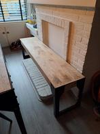 Industriele hout zitbank, Huis en Inrichting, Ophalen, Gebruikt, Overige kleuren, Drie