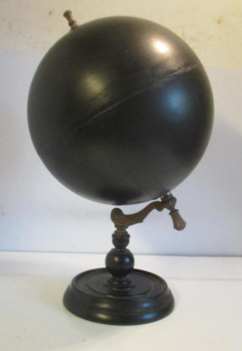 grote vintage zwarte school wereldbol globe   137, Antiek en Kunst, Curiosa en Brocante, Verzenden