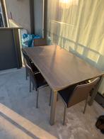 Gratis balkonset met tafel en 4 stoelen, Ophalen, Zo goed als nieuw