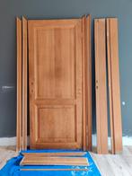 massieve eiken binnendeur (202x82,4)  met omlijsting, Gebruikt, Ophalen, Binnendeur