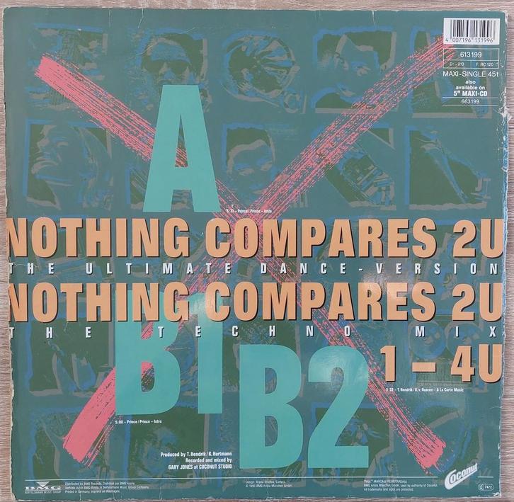 Vinyle Maxi Chyp-Notic nothing compares 2U année 1990, Cd's en Dvd's, Vinyl | Pop, Gebruikt, Ophalen of Verzenden