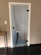 Glazen binnendeur, Doe-het-zelf en Bouw, Deuren en Vliegenramen, Ophalen, Gebruikt, Minder dan 80 cm, Binnendeur