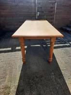 Licht Eiken Eettafel met 6 lichteiken stoelen., Huis en Inrichting, Ophalen, Gebruikt, Eikenhout, 50 tot 100 cm
