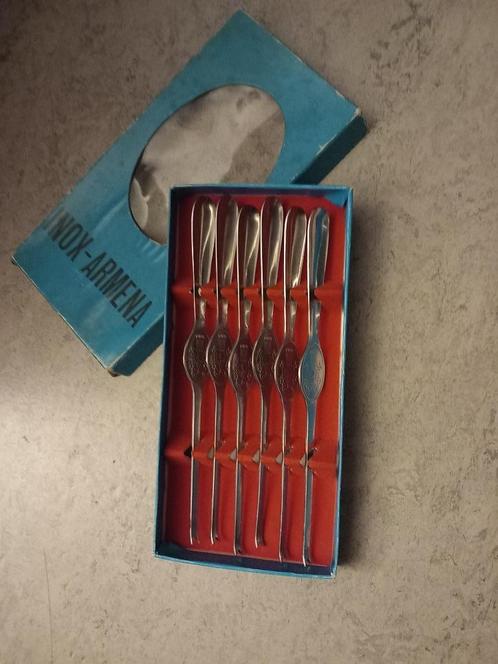 6 kreeften/krabcurettes/lepels, Huis en Inrichting, Keuken | Bestek, Nieuw, Bestekset, Inox of Chroom, Vaatwasserbestendig, Ophalen